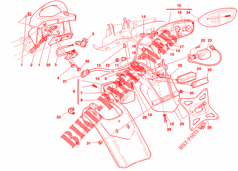 ACHTERLICHT voor Ducati ST2 1998