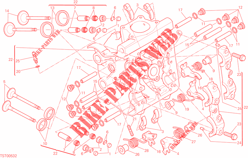 CILINDERKOP voor Ducati Monster 821 Stripes 2016