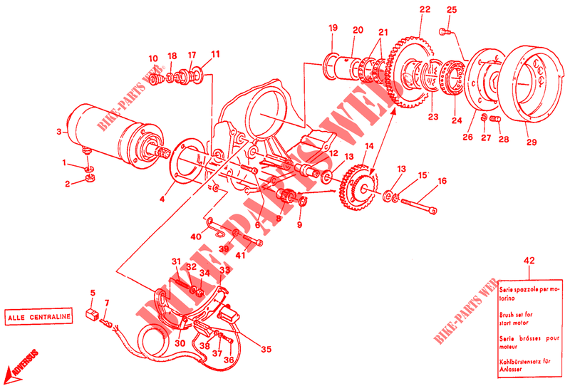 STARTMOTOR voor Ducati Monster 600 1994