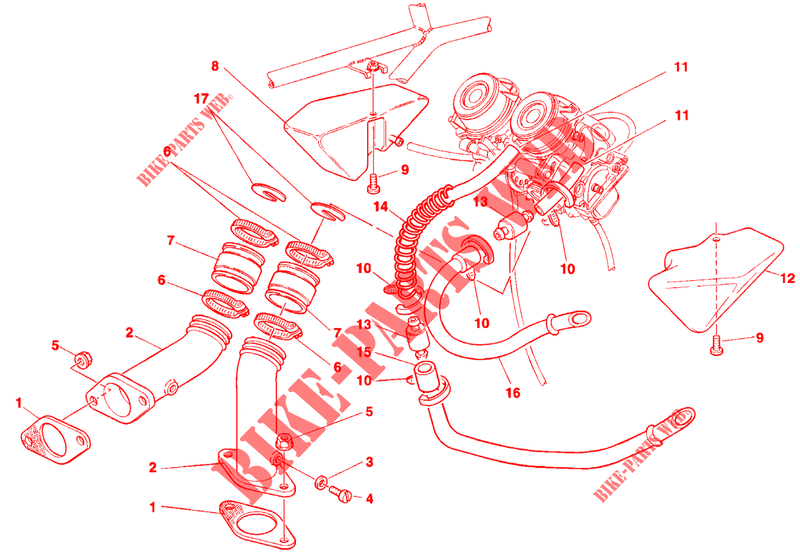INLAAT SPRUITSTUK voor Ducati Monster 750 1998