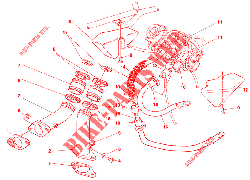 INLAAT SPRUITSTUK voor Ducati Monster 900 1998