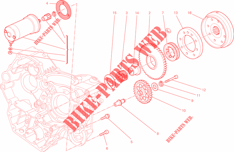 STARTMOTOR voor Ducati Monster 796 Anniversary 2013