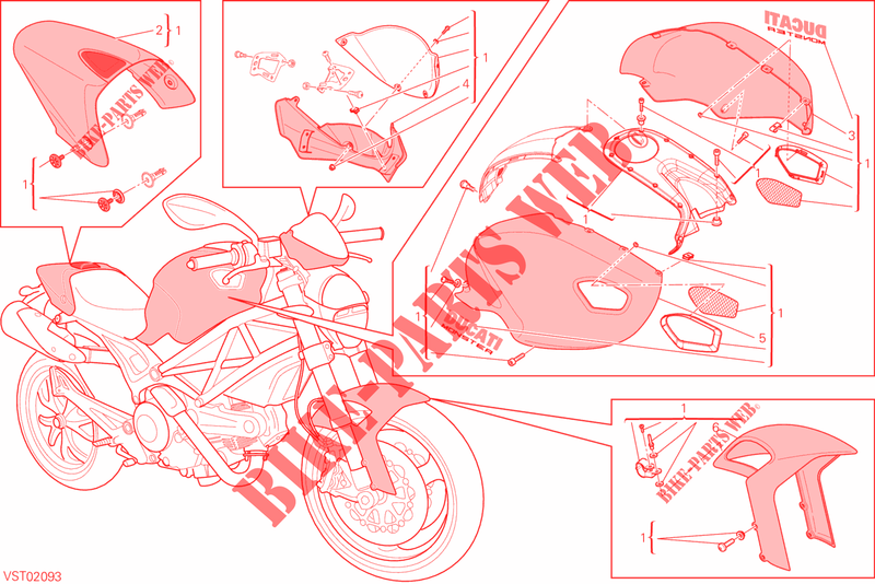 ART KIT voor Ducati Monster 796 ABS 2013