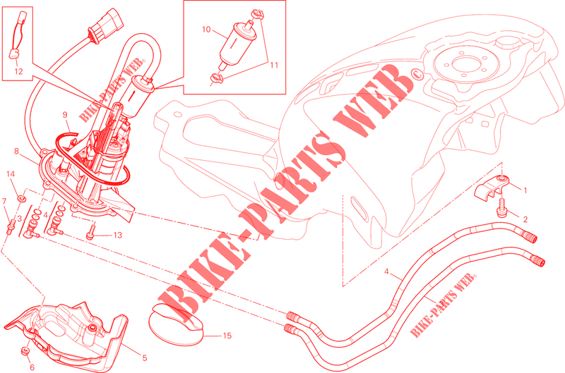 BENZINEPOMP voor Ducati Monster 659 Learner Legal (LAMs) 2013