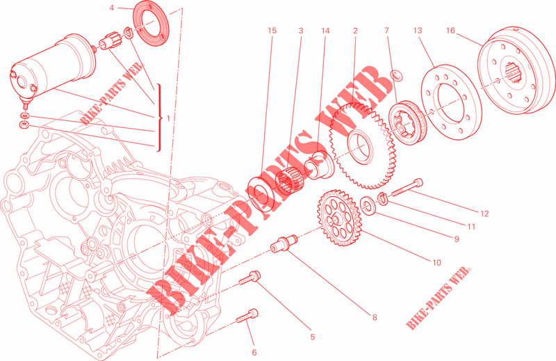 STARTMOTOR voor Ducati Monster 795 2014