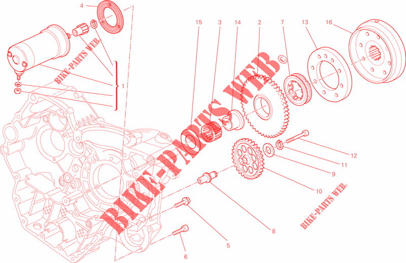 STARTMOTOR voor Ducati Monster 795 ABS 2014