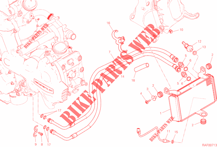 OLIEKOELER voor Ducati Multistrada 1200 ABS 2015