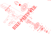 ACHTERWIEL AS voor Ducati Diavel 1260 2022