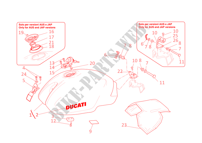 BENZINE TANK voor Ducati Monster 620 2004