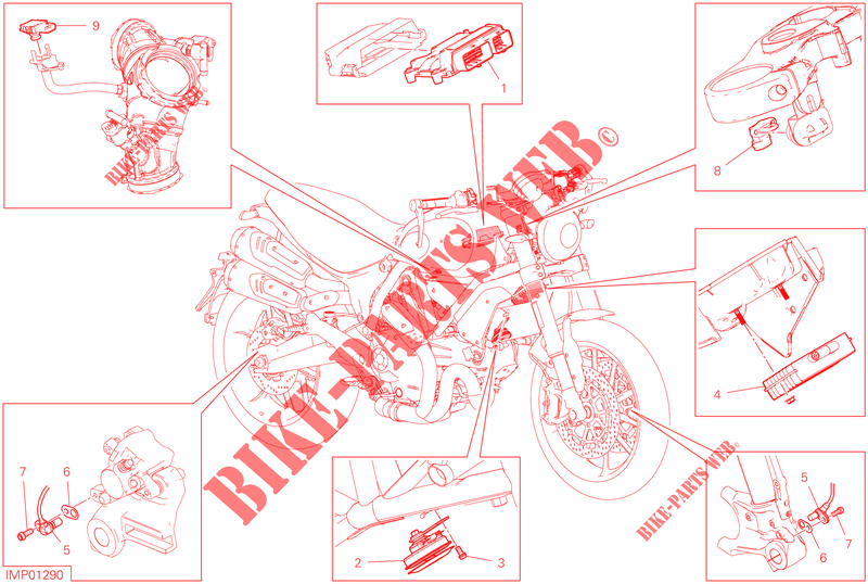 ELEKTRISCHE ONDERDELEN voor Ducati Scrambler 1100 Sport Pro 2023