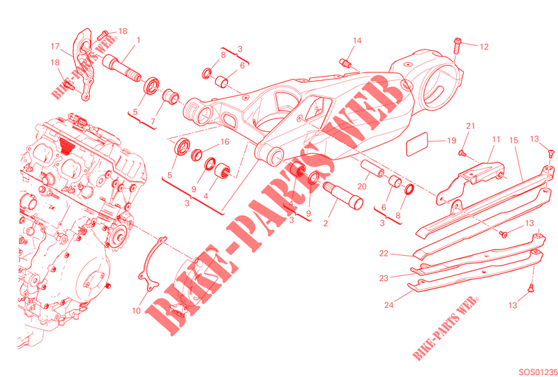 ACHTERBRUG voor Ducati Streetfighter V4 2023