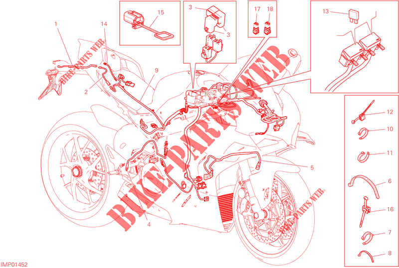 KABELBOOM voor Ducati PANIGALE V4 2023