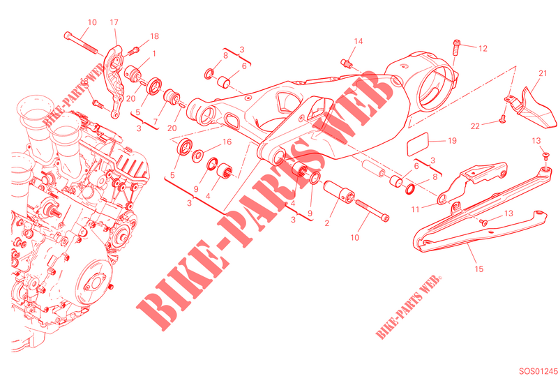 ACHTERBRUG voor Ducati PANIGALE V4 R 2023