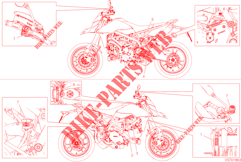 WARNING LABEL voor Ducati HYPERMOTARD 950 2023