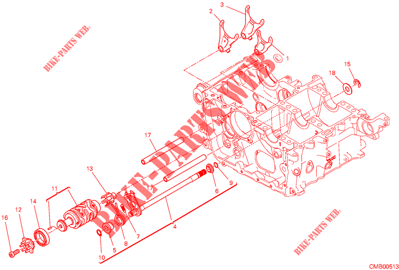 SCHAKEL MECHANISME voor Ducati Multistrada V4 RS 2024